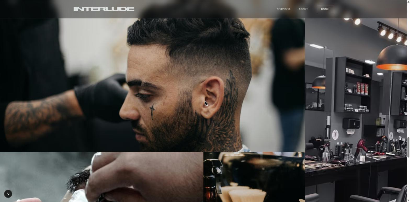 v1's asymmetric image gallery grid