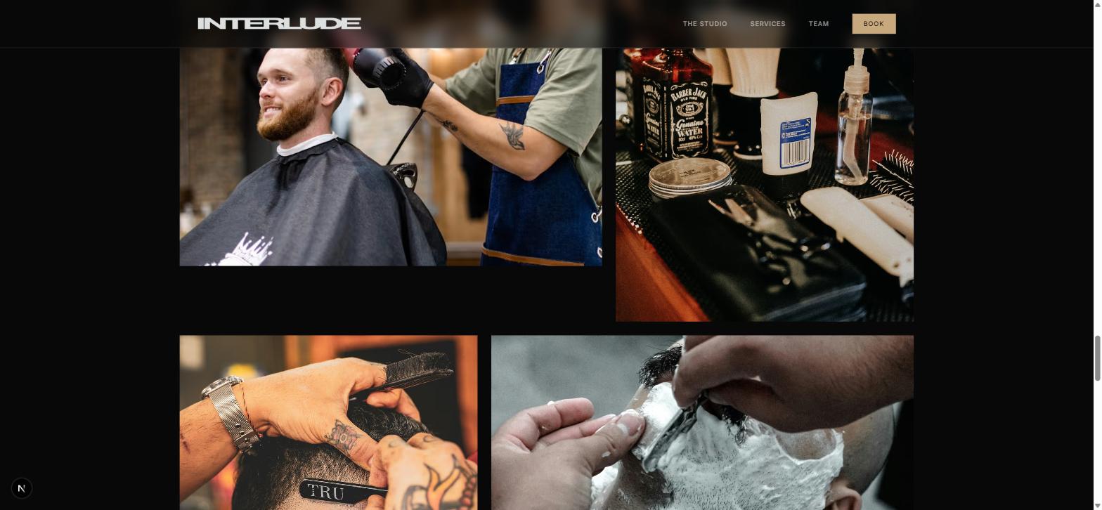 v4's gallery grid, using the same asymmetric rhythm as v1